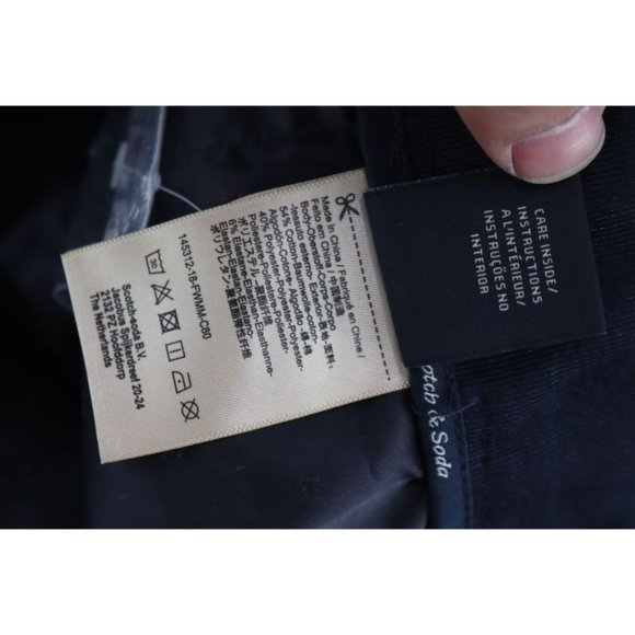 Scotch‎ & Soda pants mens 29 loose tapered blue side logo tape stretch chino - Picture 12 of 12
